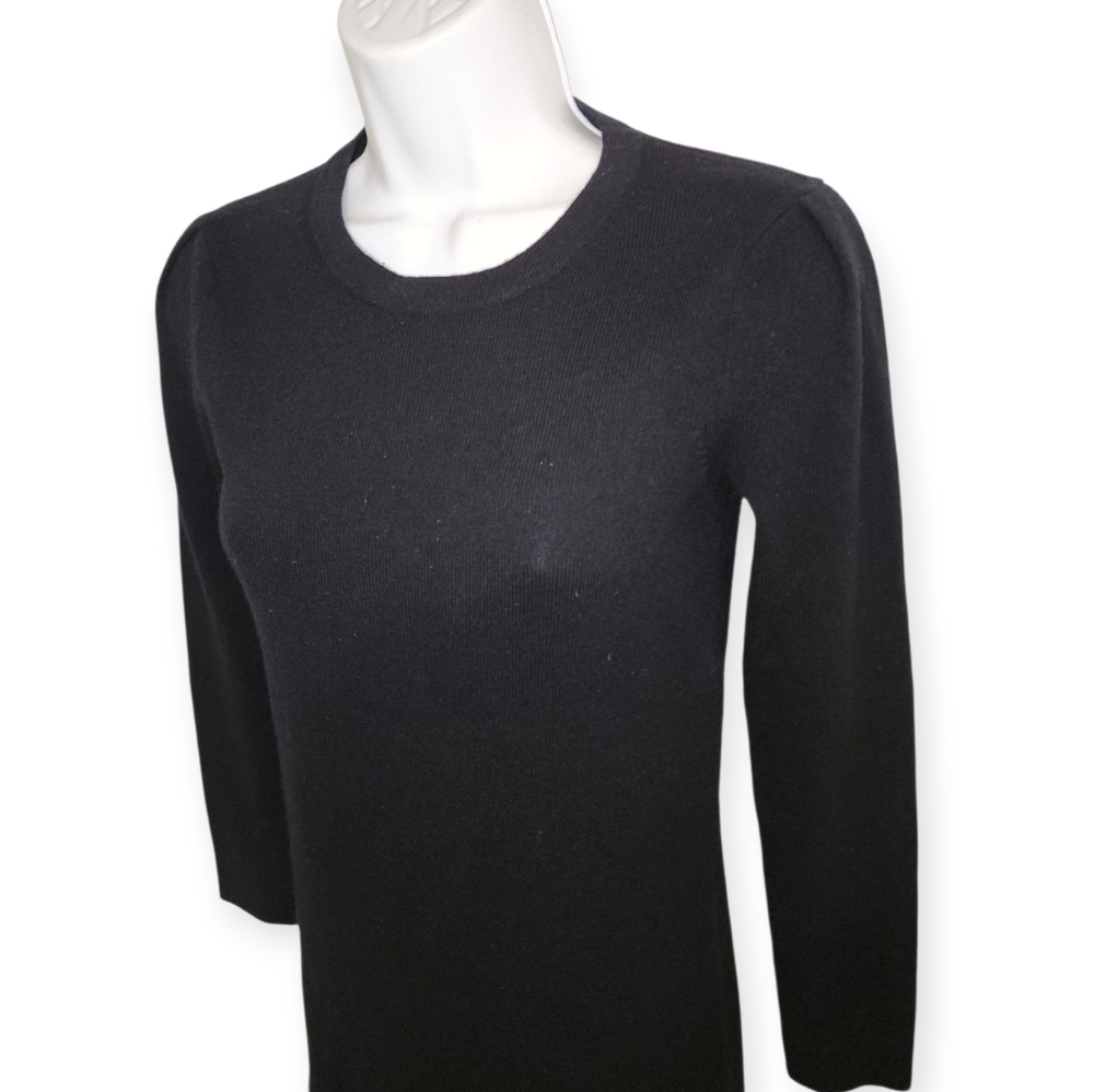 Theory 100% Cashmere Sweater Dress Black Long Sleeve Knit Dress XS - Picture 4 of 9